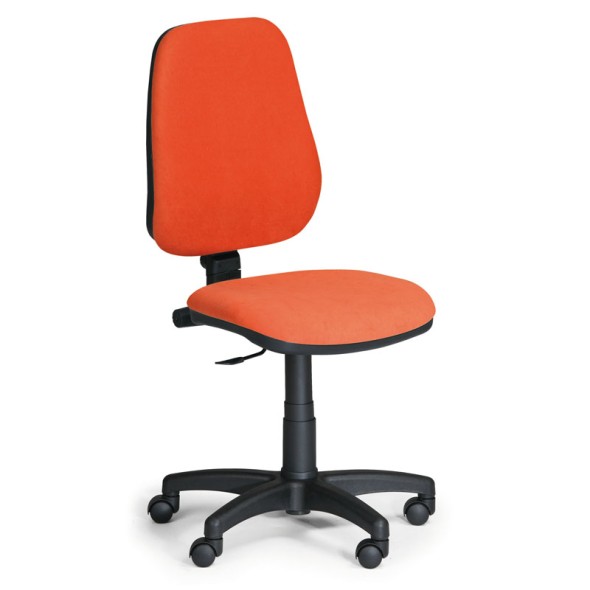 Krzesło biurowe COMFORT PK, bez podłokietników - pomaranczowe