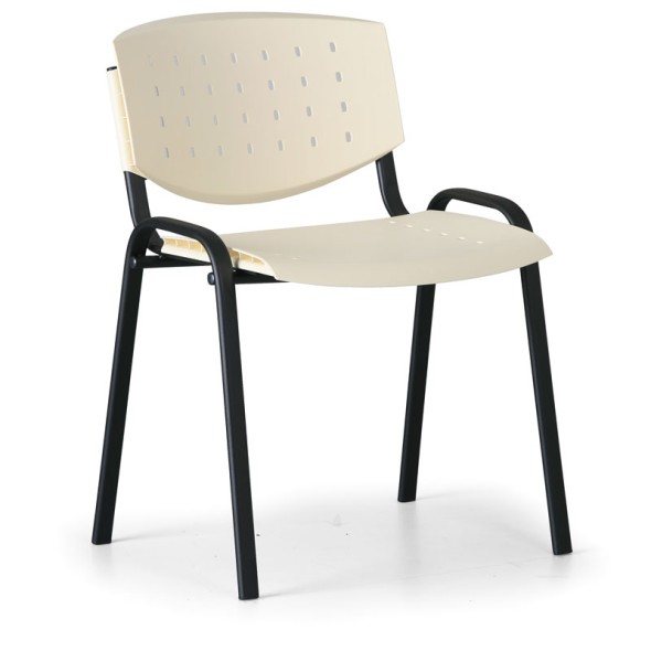 Krzesło konferencyjne TONY, kremowy - kolor konstrucji czarny