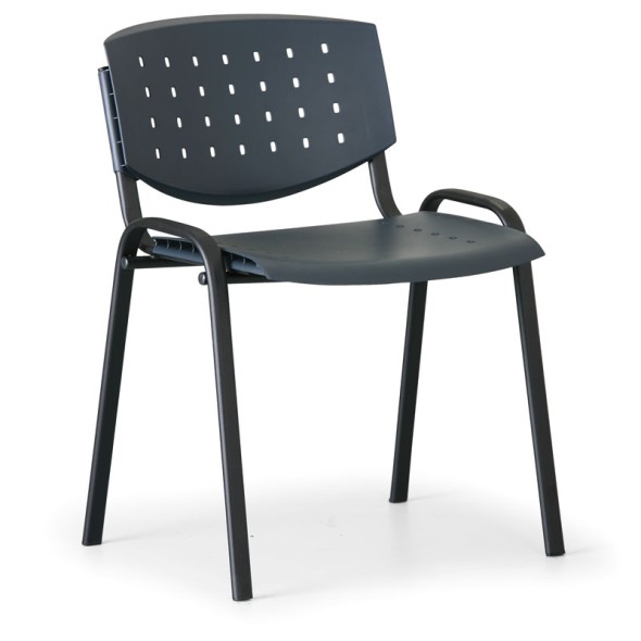 Krzesło konferencyjne TONY, antracyt - kolor konstrucji czarny