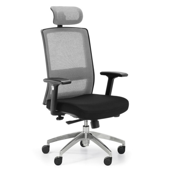 Krzesło biurowe ALTA MF, szare