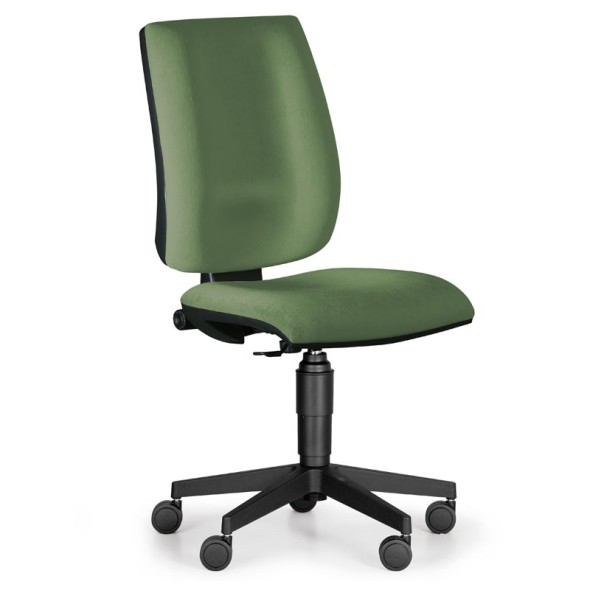 Bürostuhl FIGO ohne Armlehnen, Dauerkontakt-Rückenlehne, grün