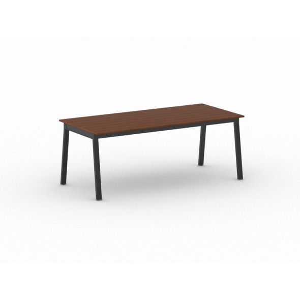 Schreibtisch, Mehrzwecktisch PRIMO BASIC, 200x90 cm, schwarzes Fußgestell, Kirschbaum