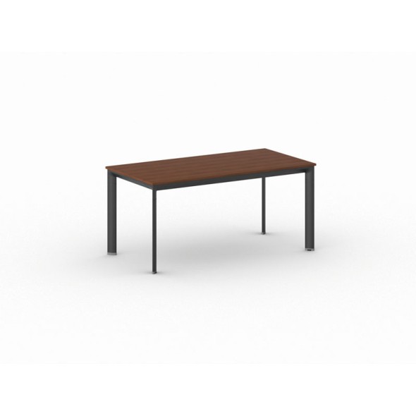 Konferenztisch, Besprechungstisch PRIMO INVITATION 160x80 cm, schwarzes Fußgestell, Kirschbaum