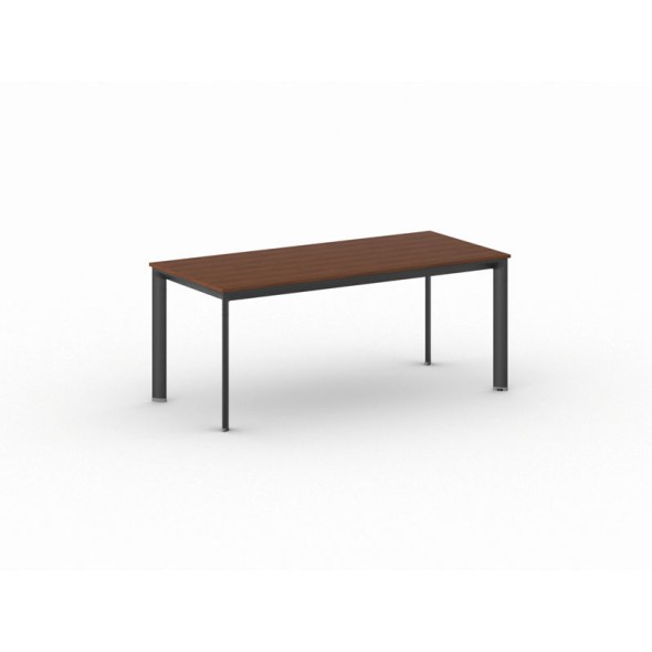 Konferenztisch, Besprechungstisch PRIMO INVITATION 180x80 cm, schwarzes Fußgestell, Kirschbaum