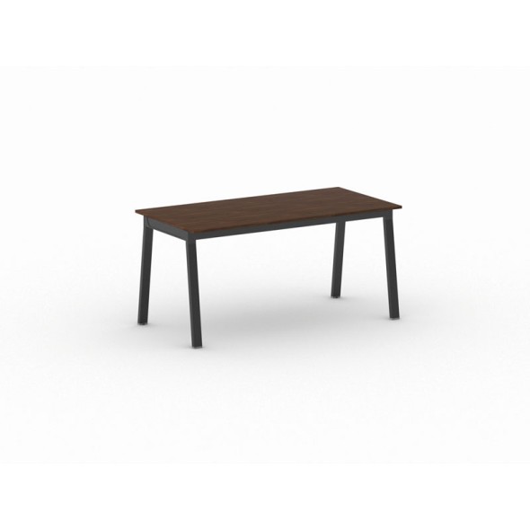 Schreibtisch, Mehrzwecktisch PRIMO BASIC, 160x80 cm, schwarzes Fußgestell, Nussbaum