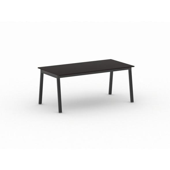 Schreibtisch, Mehrzwecktisch PRIMO BASIC, 180x90 cm, schwarzes Fußgestell, wenge