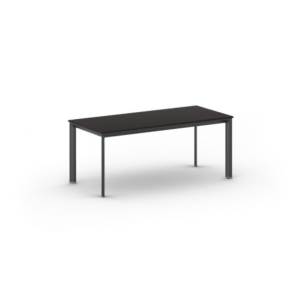Konferenztisch, Besprechungstisch PRIMO INVITATION 180x80 cm, schwarzes Fußgestell, Wenge