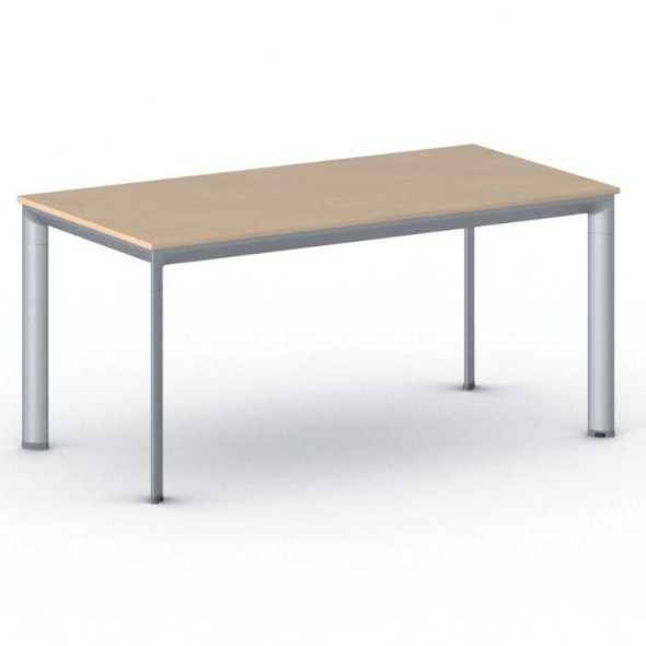 Konferenztisch, Besprechungstisch PRIMO INVITATION 160x80 cm, graues Fußgestell, Buche