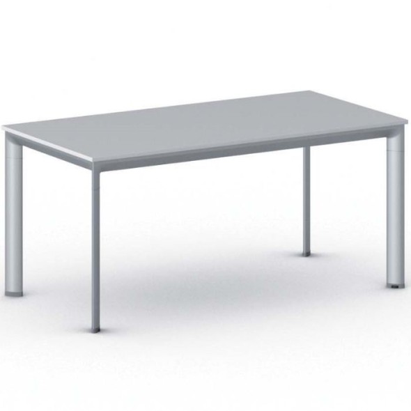 Konferenztisch, Besprechungstisch PRIMO INVITATION 160x80 cm, graues Fußgestell, grau