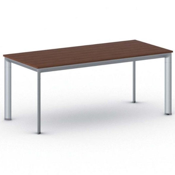 Konferenztisch, Besprechungstisch PRIMO INVITATION 180x80 cm, graues Fußgestell, Kirschbaum