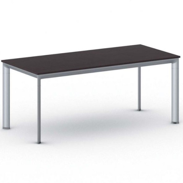 Konferenztisch, Besprechungstisch PRIMO INVITATION 180x80 cm, graues Fußgestell, Wenge