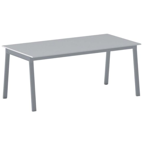 Schreibtisch, Mehrzwecktisch PRIMO BASIC, 180x90 cm, graues Fußgestell, grau