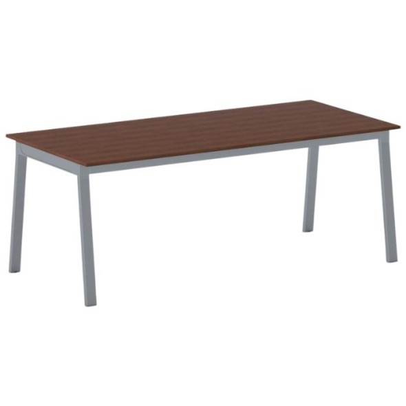 Schreibtisch, Mehrzwecktisch PRIMO BASIC, 200x90 cm, graues Fußgestell, Kirschbaum