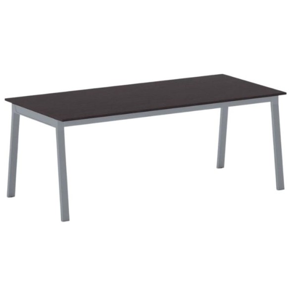 Schreibtisch, Mehrzwecktisch PRIMO BASIC, 200x90 cm, graues Fußgestell, wenge