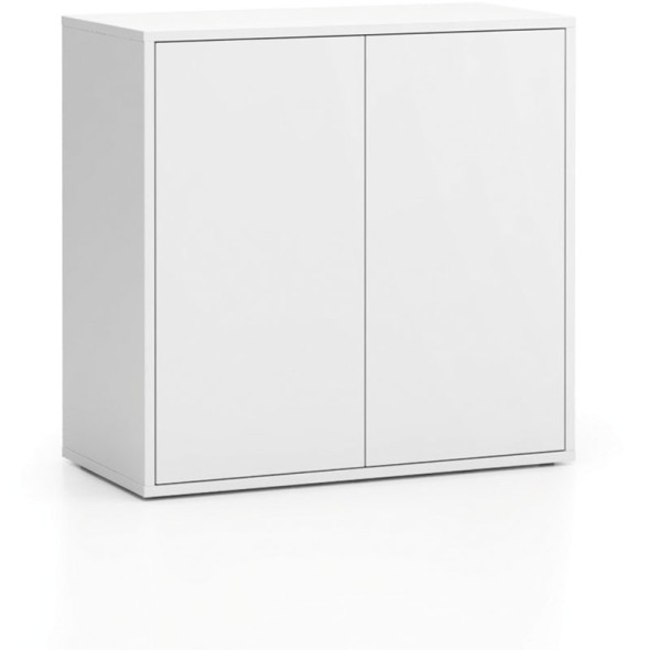 Büroschrank mit LAYERS Tür, kurz, 800 x 400 x 777, weiß