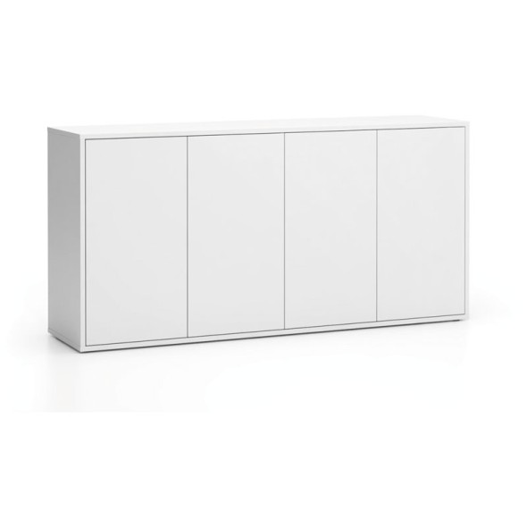 Büroschrank mit Türen LAYERS, lang, 1582 x 400 x 777, weiß