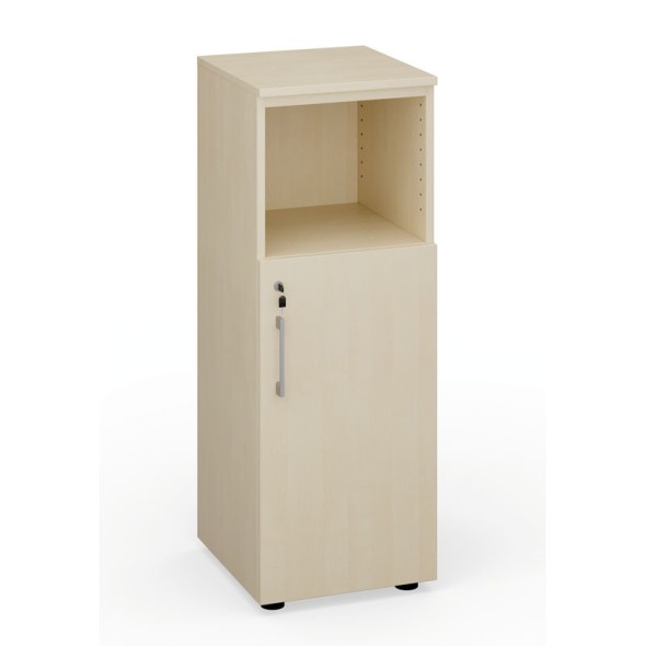 Büroschrank kombiniert mit Tür PRIMO Classic, 1087 x 400 x 420 mm, Birke