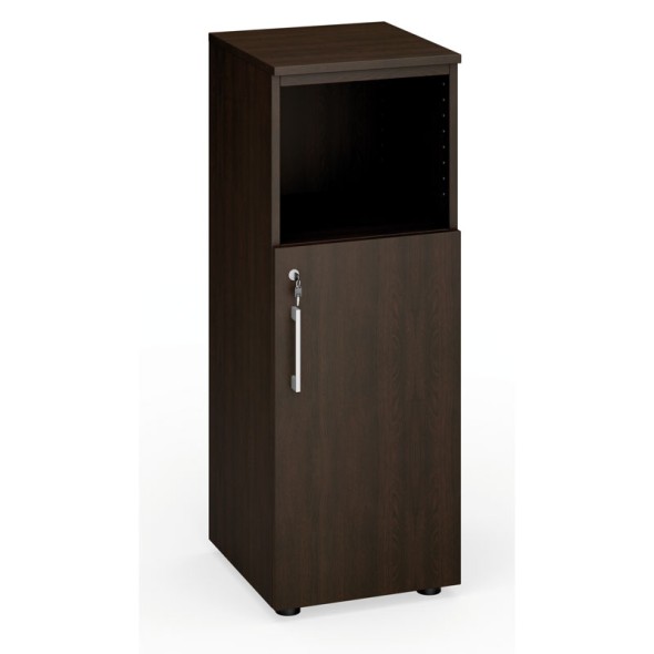 Büroschrank kombiniert mit Tür PRIMO Classic, 1087 x 400 x 420 mm, Wenge