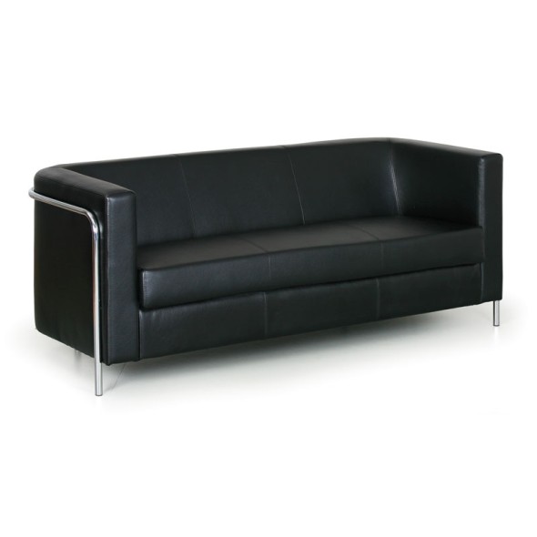 Sofa CUBE, 3 Sitzflächen, schwarz